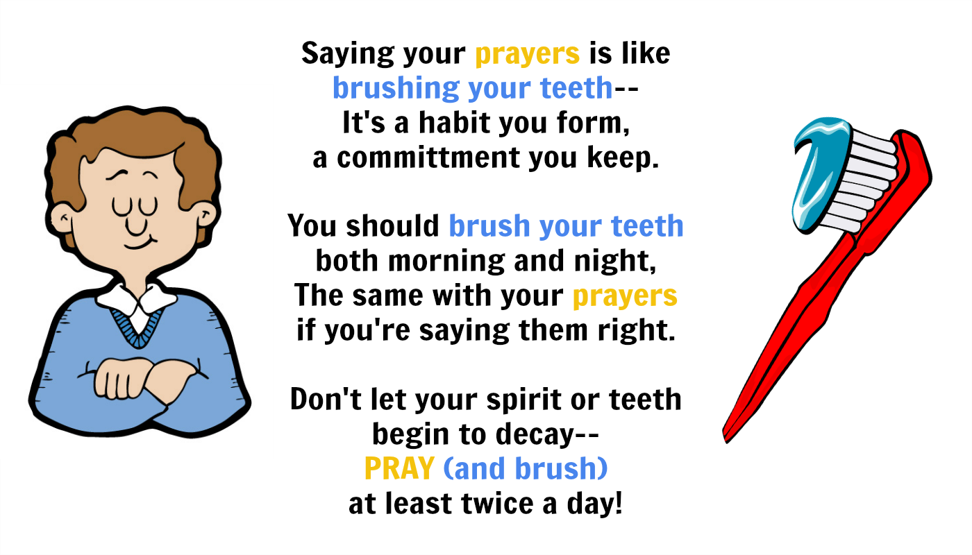 Prayer poem, brushing your teeth